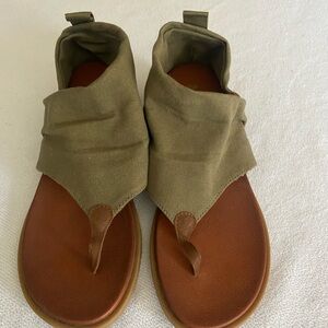 MIA Olive and Brown Sandals